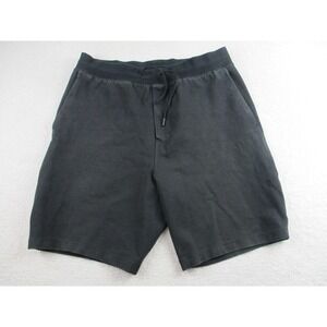 Lululemon Sweat Shorts Mens XL Black Drawstring‎ Pockets Athletic Lounge Logo